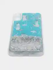 Серый металлик чехол Xiaomi Redmi 9A, Сяоми Редми 9А силиконовый переливающийся жидкий с блестками