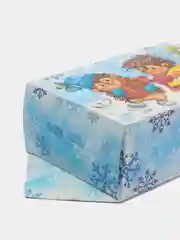 Голубой новогодняя коробка конфета