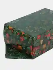 Тёмно-зелёный новогодняя коробка конфета