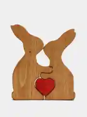 Зайцы декоративные, деревянные, семья, пасхальные зайцы