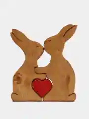 Зайцы декоративные, деревянные, семья, пасхальные зайцы