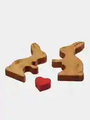 Зайцы декоративные, деревянные, семья, пасхальные зайцы