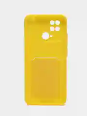 Желтый чехол для Xiaomi Redmi 10C / Poco C40, Сяоми Редми 10С силиконовый, с карманом для карты