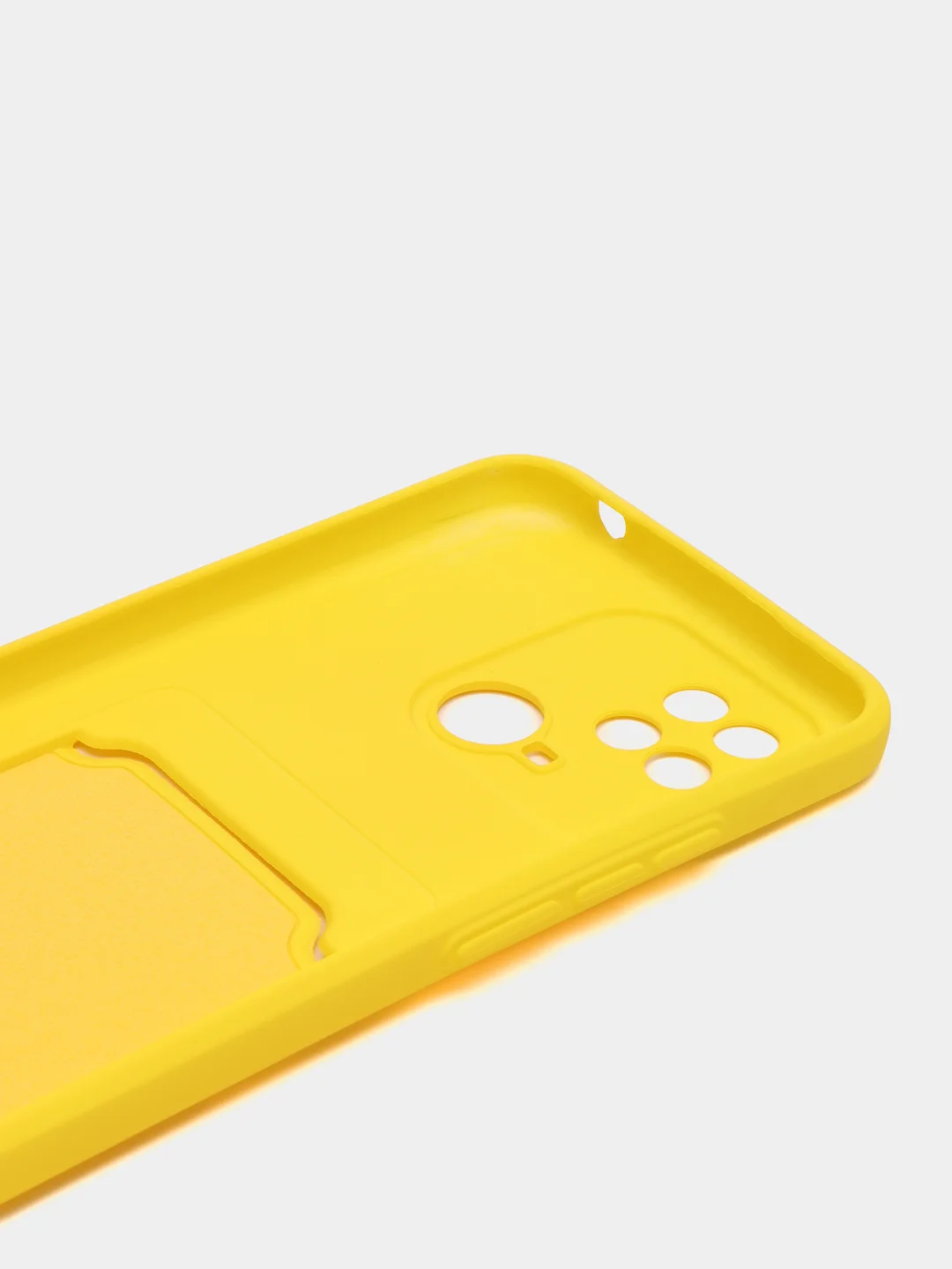 Желтый чехол для Xiaomi Redmi 10C / Poco C40, Сяоми Редми 10С силиконовый, с карманом для карты