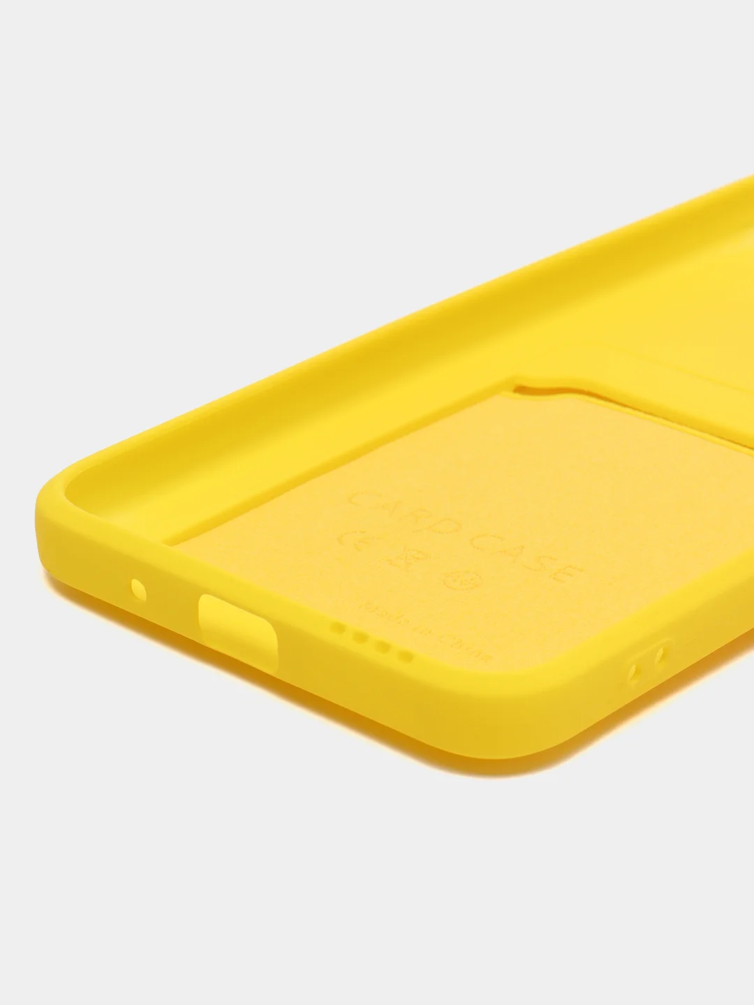 Желтый чехол для Xiaomi Redmi 10C / Poco C40, Сяоми Редми 10С силиконовый, с карманом для карты