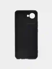 Угольный чехол Realme С30 Реалми  С30 силиконовый, матовый, черный