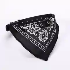 Черный ошейник-бандана для кошек и собак