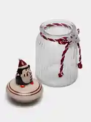 Банка стеклянная, для сыпучих продуктов, новогодняя
