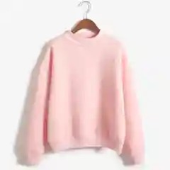 Розовый свитшот женский утепленный
