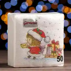 Багровый салфетки новогодние бумажные 24х24 см/ 100 шт/ 50 шт/