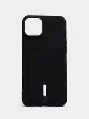 Черный чехол силиконовый для iPhone 7/8/SE/11/12/13/14/15/Plus/Pro Max, с карманом для карты