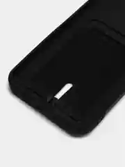 Черный чехол силиконовый для iPhone 7/8/SE/11/12/13/14/15/Plus/Pro Max, с карманом для карты