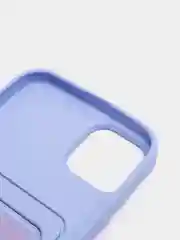 Лавандовый чехол силиконовый для iPhone 7/8/SE/11/12/13/14/15/Plus/Pro Max, с карманом для карты