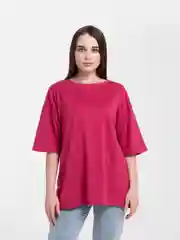 Фуксия футболка женская оверсай
