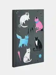 Ежедневник недатированный DIARY, Кошки, А5, твёрдый переплет, 80 листов