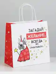 Пакет новогодний подарочный, с приколом