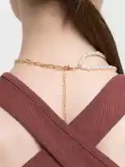 Желтый цепочка с подвеской-жемчугом