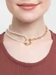 Желтый цепочка с подвеской-жемчугом