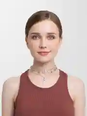 Серебряный цепочка многослойная, на шею