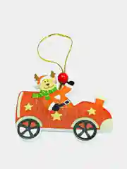 Коралловый меланж новогодняя ёлочная игрушка из дерева / подвеска - украшение на ёлку / Новый год