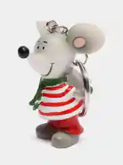 Красный брелок новогодний "Мышонок", 4 вида