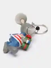 Синий брелок новогодний "Мышонок", 4 вида