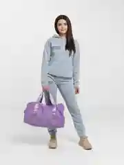 Сиреневый сумка спортивная, дорожная, ручная кладь 50 см