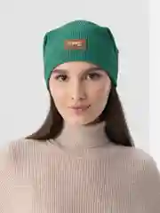 Зеленый шапка женская двухслойная
