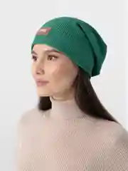 Зеленый шапка женская двухслойная