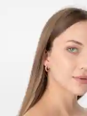 Золотой серьги-конго "Мятые"