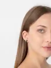 Черный серьги "Сердечки"