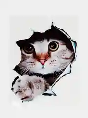 Белый наклейки интерьерные "Коты и бабочки"