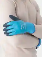 Синий перчатки резиновые утепленные