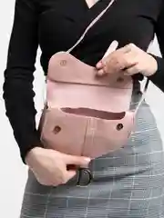 Коралловый меланж сумка