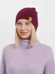 Бордовый шапка женская