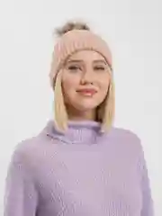 Конфетный шапка с помпоном