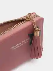 Красный компактный женский кошелек из экокожи, 8 цветов