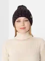 Бордовый шапка женская "Пчёлка"
