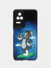 Синий чехол с рисунком на Xiaomi Poco F4 (Сяоми Поко Ф4)