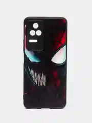 Черный чехол с рисунком на Xiaomi Poco F4 (Сяоми Поко Ф4)