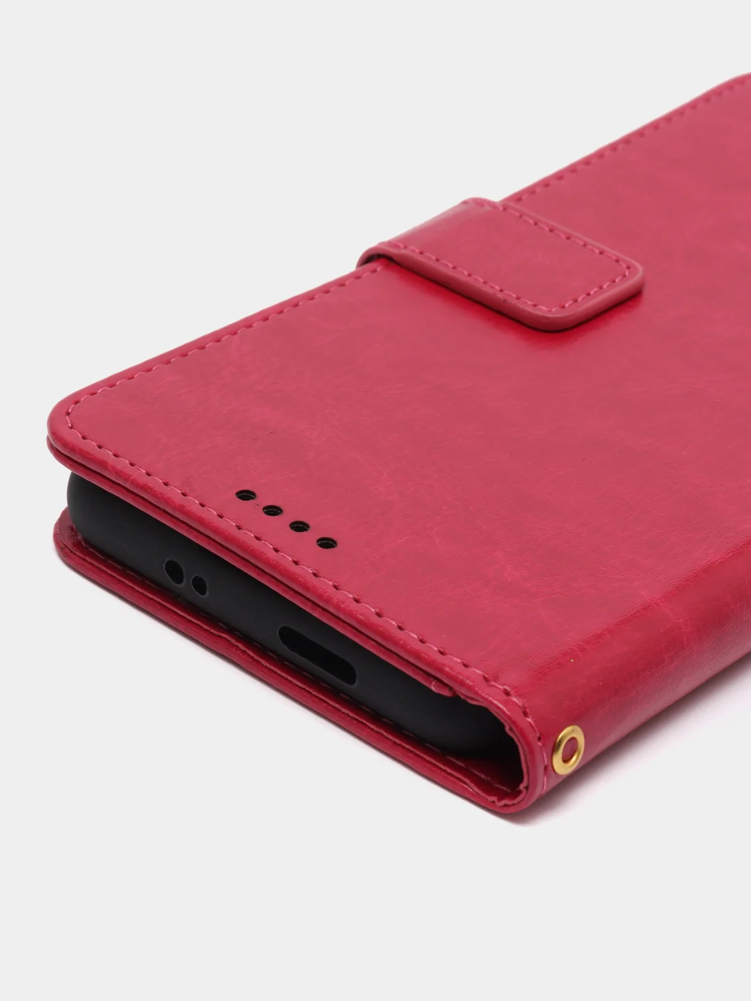 Фуксия кожаный PU чехол-книжка Xiaomi Poco M4 Pro 5G / Redmi Note 11T 5G