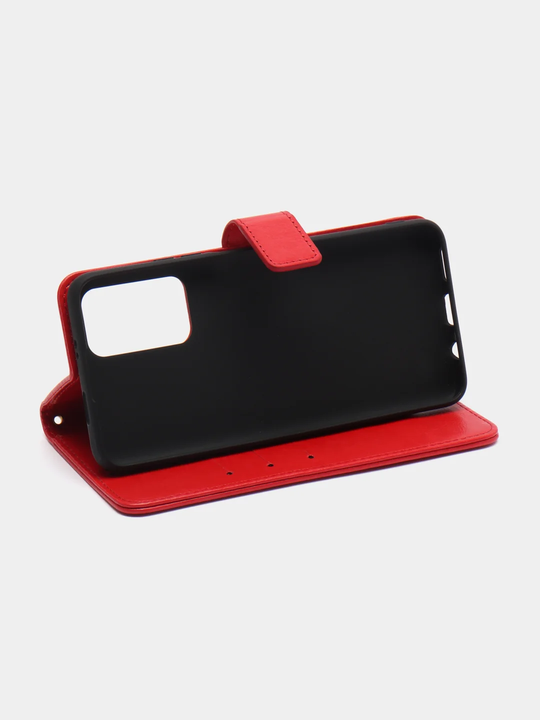 Красный кожаный PU чехол-книжка Xiaomi Poco M4 Pro 5G / Redmi Note 11T 5G