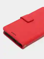 Красный кожаный PU чехол-книжка Xiaomi  Poco M4 Pro 5G / Redmi Note 11T 5G