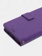 Фиолетовый кожаный PU чехол-книжка Xiaomi  Poco M4 Pro 5G / Redmi Note 11T 5G