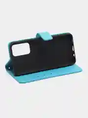 Голубой кожаный PU чехол-книжка Xiaomi  Poco M4 Pro 5G / Redmi Note 11T 5G