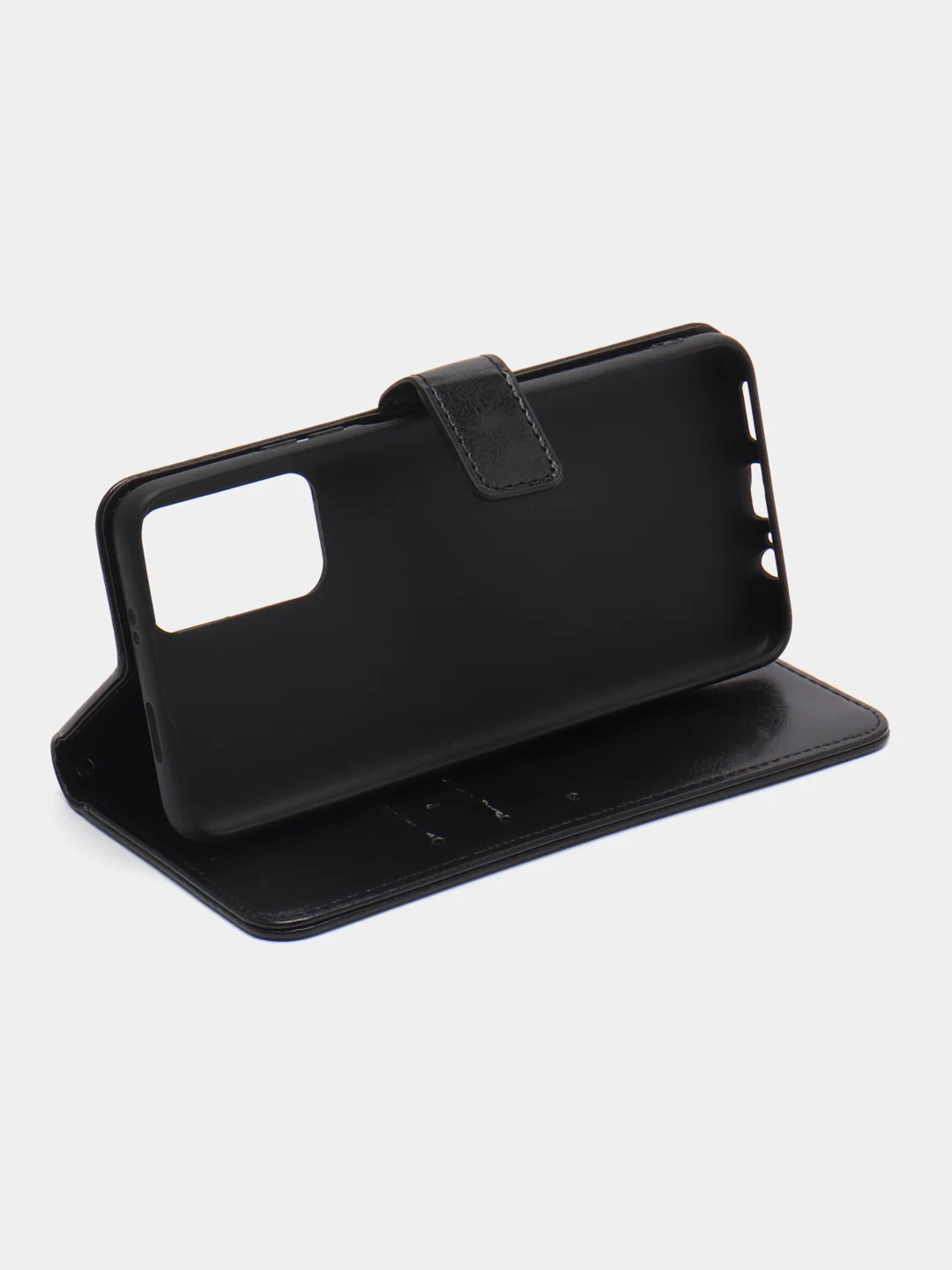 Черный кожаный PU чехол-книжка Xiaomi Poco M4 Pro 5G / Redmi Note 11T 5G