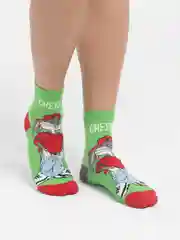 Зеленый носки новогодние, Женские носки