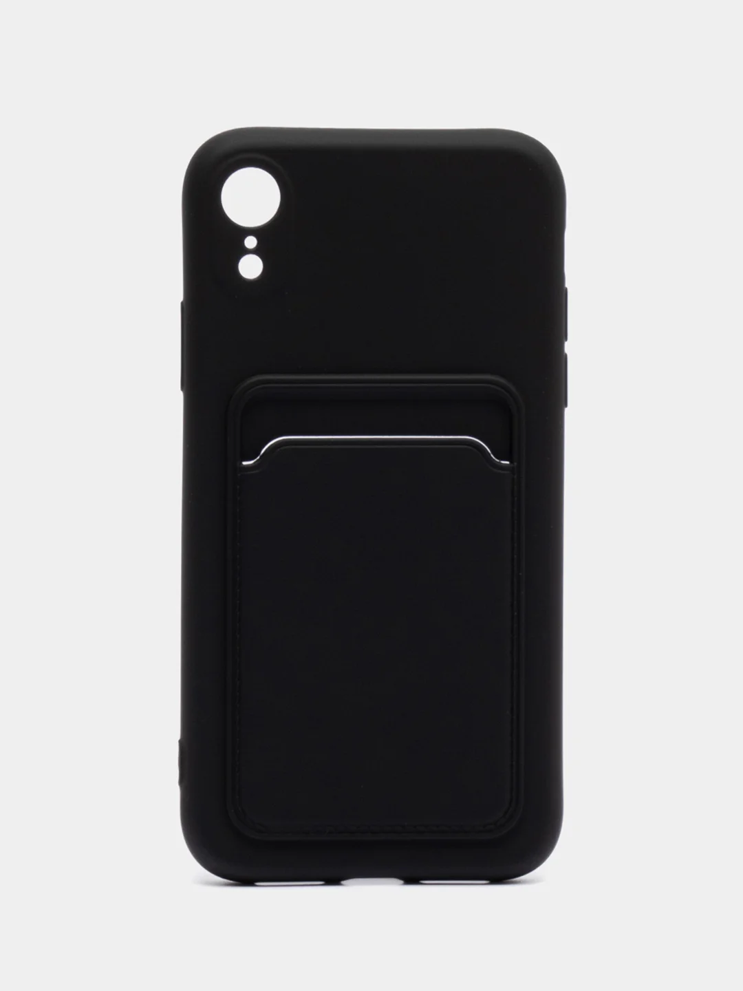 Черный чехол с карманом для карт iPhone 7 8 Plus XR X/XS Max 11 12 13 Pro Max mini айфон про макс
