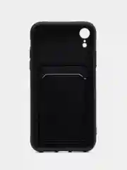 Черный чехол с карманом для карт iPhone 7 8 Plus XR X/XS Max 11 12 13 Pro Max mini айфон про макс