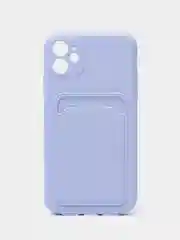 Синий меланж чехол с карманом для карт iPhone 7 8 Plus XR X/XS Max 11 12 13 Pro Max mini айфон про макс